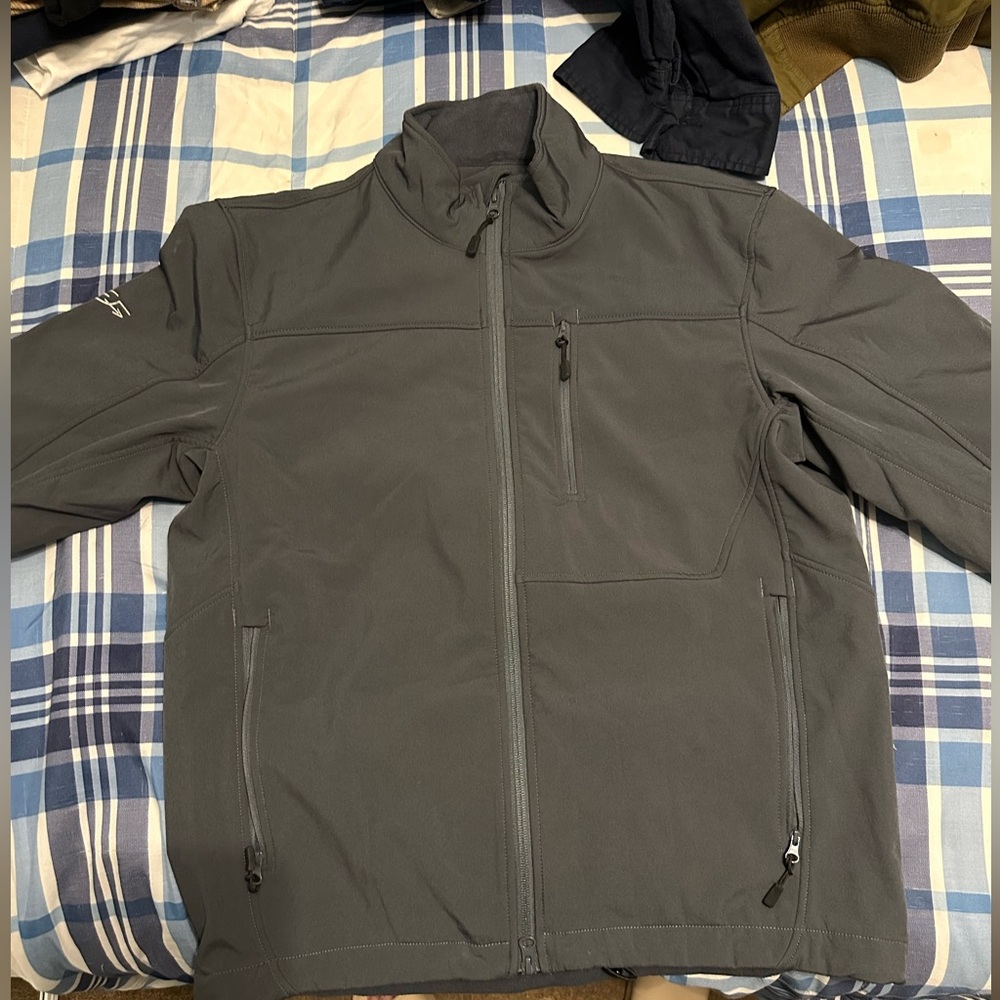 Gray Performance Jacket with Matte Finish